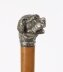 Antique Dogs Head Sliver Plated Handled Walking Stick Cane 19thC 94cm / 37 inch | Ref. no. A5201 | Regent Antiques