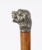 Antique Dogs Head Sliver Plated Handled Walking Stick Cane 19thC 94cm / 37 inch | Ref. no. A5201 | Regent Antiques