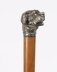 Antique Dogs Head Sliver Plated Handled Walking Stick Cane 19thC 94cm / 37 inch | Ref. no. A5201 | Regent Antiques