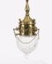 Antique Edwardian Pair Brass & Cut Crystal Ceiling Lights Circa 1900 | Ref. no. A5204a | Regent Antiques