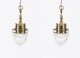 Antique Edwardian Pair Brass & Cut Crystal Ceiling Lights Circa 1900 | Ref. no. A5204a | Regent Antiques