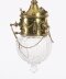 Antique Edwardian Pair Brass & Cut Crystal Ceiling Lights Circa 1900 | Ref. no. A5204a | Regent Antiques
