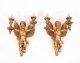 Antique Set Four Italian Two Branch Cherub Ormolu Wall Lights C1880 19th C | Ref. no. A5223 | Regent Antiques