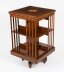 Antique Edwardian Flame Mahogany & Inlaid Revolving Bookcase Circa 1900 | Ref. no. A5225 | Regent Antiques