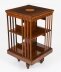 Antique Edwardian Flame Mahogany & Inlaid Revolving Bookcase Circa 1900 | Ref. no. A5225 | Regent Antiques