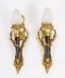 Antique Pair Rococo Revival Ormolu & Glass Flaming Torch Wall lights c.1900 | Ref. no. A5263 | Regent Antiques