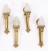 Antique Set of 4 Neo-Classical Ormolu & Glass Flaming Torch Wall Lights c.1920 | Ref. no. A5265 | Regent Antiques
