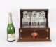 Antique Three Cut Crystal Decanter Inlaid Mahogany Tantalus & Games 19th C | Ref. no. A5292 | Regent Antiques