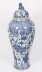 Antique Pair Japanese Kangxi Blue & White Arita Porcelain Temple Lidded Vases | Ref. no. A5314 | Regent Antiques