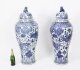 Antique Pair Japanese Kangxi Blue & White Arita Porcelain Temple Lidded Vases | Ref. no. A5314 | Regent Antiques