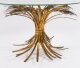 Vintage Hollywood Regency Gilded " Wheat Sheaf& 39 " Coffee Table Mid Century Vintage Hollywood Regency Gilded "Wheat-Sheaf\