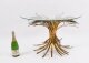 Vintage Hollywood Regency Gilded " Wheat Sheaf& 39 " Coffee Table Mid Century Vintage Hollywood Regency Gilded "Wheat-Sheaf\