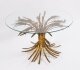 Vintage Hollywood Regency Gilded " Wheat Sheaf& 39 " Coffee Table Mid Century Vintage Hollywood Regency Gilded "Wheat-Sheaf\