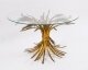 Vintage Hollywood Regency Gilded " Wheat Sheaf& 39 " Coffee Table Mid Century Vintage Hollywood Regency Gilded "Wheat-Sheaf\
