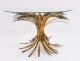 Vintage Hollywood Regency Gilded " Wheat Sheaf& 39 " Coffee Table Mid Century Vintage Hollywood Regency Gilded "Wheat-Sheaf\