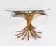 Vintage Hollywood Regency Gilded " Wheat Sheaf& 39 " Coffee Table Mid Century Vintage Hollywood Regency Gilded "Wheat-Sheaf\