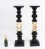Antique Pair Large Ebonised and Porcelain Pedestals C1880 | Ref. no. P084 | Regent Antiques
