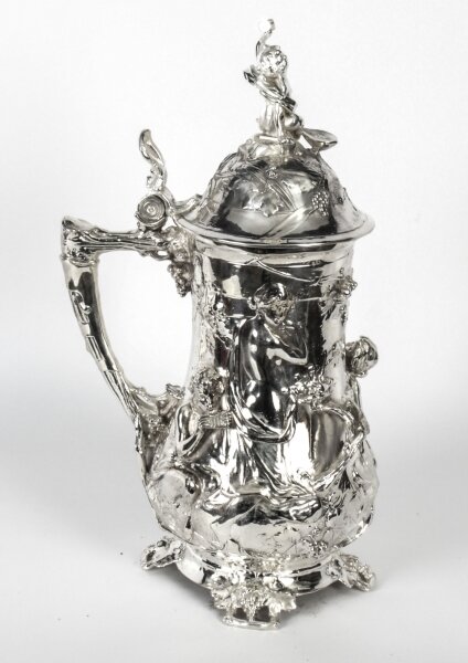 Antique  Large Silver Plated Beer Stein Art Nouveau Circa 1920 | Ref. no. 00103 | Regent Antiques