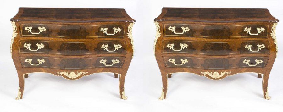 Pair of Louis XVI Style Burr Walnut Commodes | Ref. no. 00160p | Regent Antiques