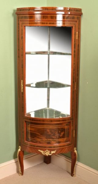 Louis XVI Style Mahogany Glass Corner Display Cabinet | Ref. no. 00240 | Regent Antiques