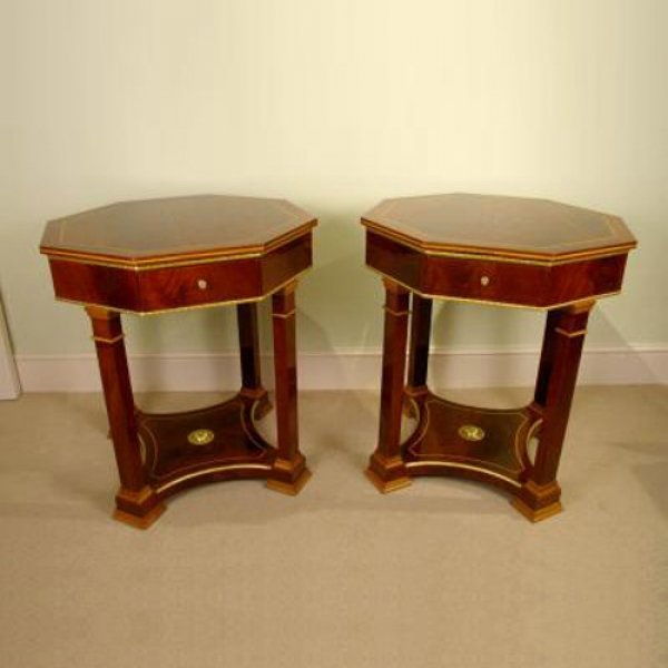 Large Pair of Empire Style Mahogany Occasional Tables | Ref. no. 00249a | Regent Antiques