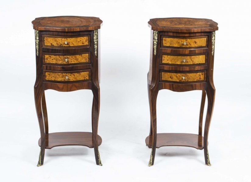 Superb Pair Louis XV Walnut Ormolu Bedside Cabinets | Ref. no. 00256a | Regent Antiques