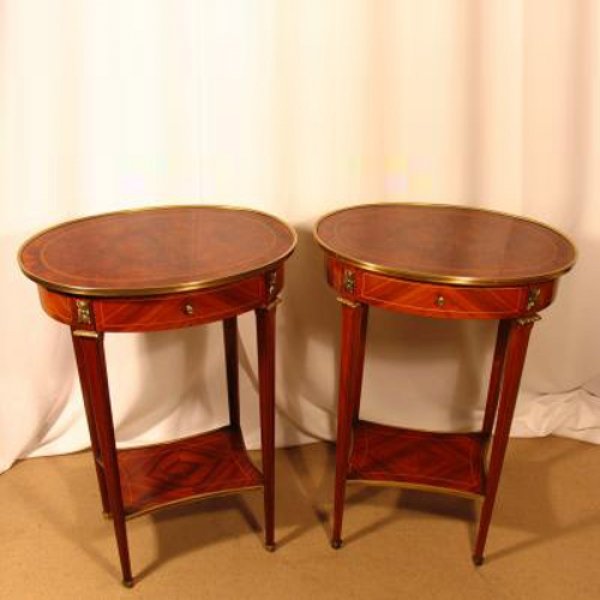 Pair of Sheraton Walnut Satinwood Occasional Tables | Ref. no. 00286 | Regent Antiques
