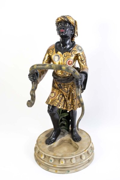 Venetian Painted & Gilded Blackamoor Umbrella Stand | Ref. no. 00347 | Regent Antiques