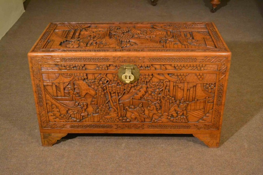 Vintage Chinese Camphorwood Trunk Coffer C1950 | Ref. no. 00376 | Regent Antiques