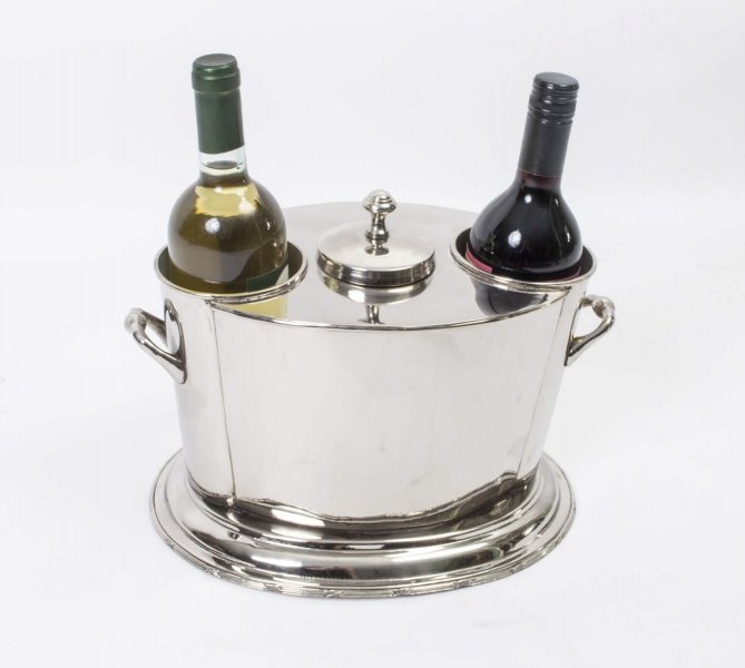 Silver Plated Bottle Wine Cooler Ice Bucket | Ref. no. 00443 | Regent Antiques