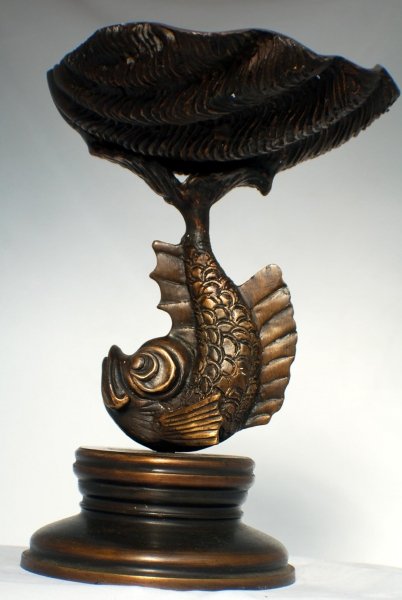 Attractive Bronze Fish Shell Sculpture Centrepiece | Ref. no. 00527 | Regent Antiques