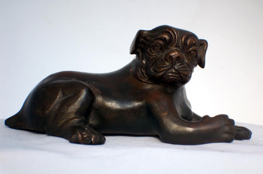 Stunning Bronze Bulldog Dog Statuette | Ref. no. 00539 | Regent Antiques