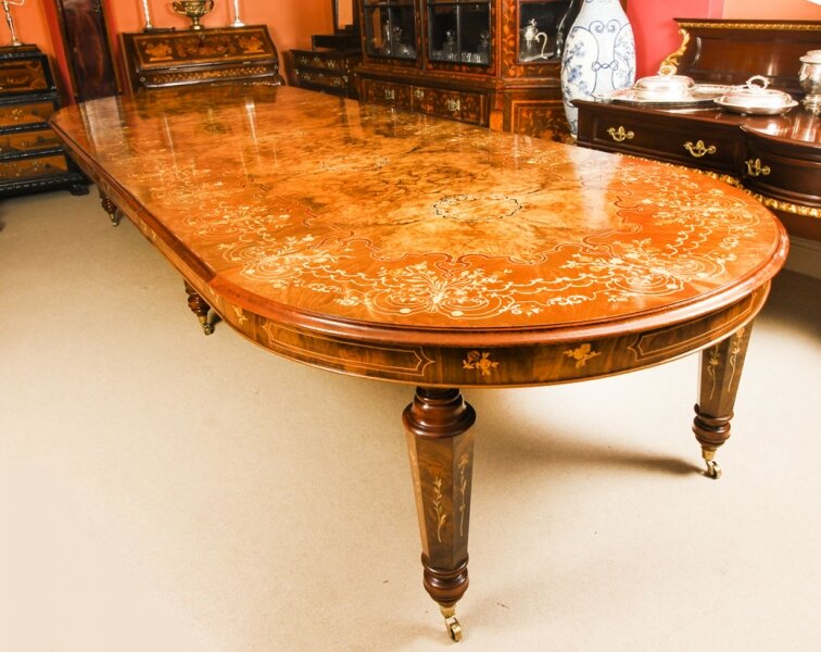 Stunning 14ft Marquetry Bespoke Dining Table | Regent Antiques | Ref. no. 00626 | Ref. no. 00626 | Regent Antiques