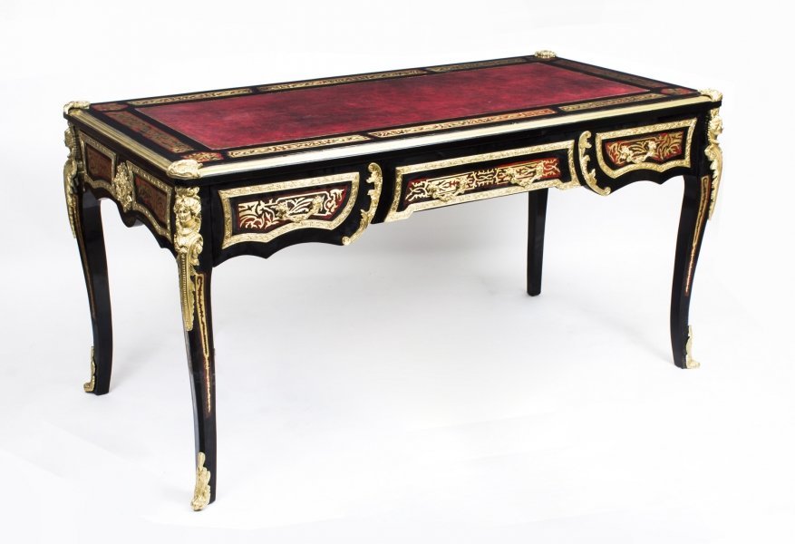 French Louis Revival Boulle Bureau Plat | French Writing Table Louis XV | Ref. no. 00695c | Regent Antiques
