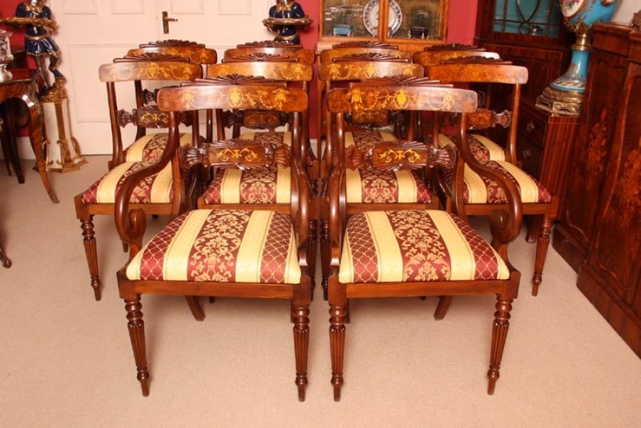 Exquisite Lot 10 Regency Dining Armchairs/Chairs | Ref. no. 00822 | Regent Antiques