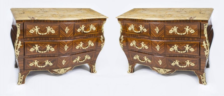 Pair of Louis XV Style Walnut Kingwood Commodes Chests | Ref. no. 00862 | Regent Antiques