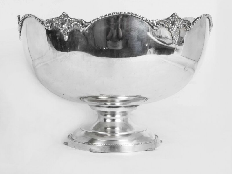 Gorgeous Silver Plated Scalopped Edge Punch Bowl | Ref. no. 01200 | Regent Antiques
