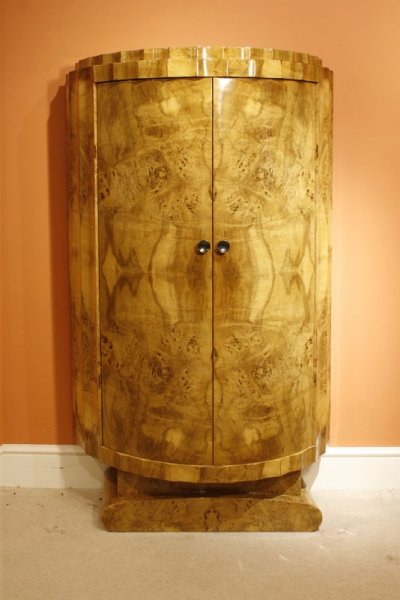 Art Deco 1920s Style Birdseye Maple Drinks Cabinet | Ref. no. 01257 | Regent Antiques