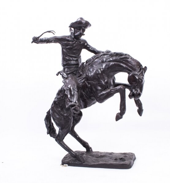 Huge Wild West Cowboy Remington Style Bronze | Ref. no. 01278 | Regent Antiques