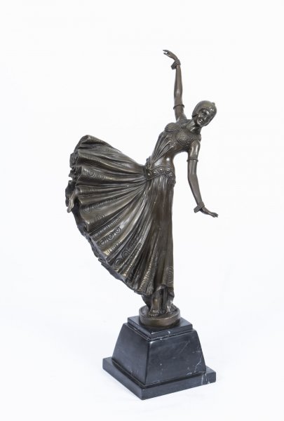 Art Deco Style Bronze Dancing Lady After Chiparus | Ref. no. 01285 | Regent Antiques