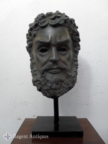 Beautifully Sculpted Roman Bronze Bearded Head Bust | Ref. no. 01287z | Regent Antiques