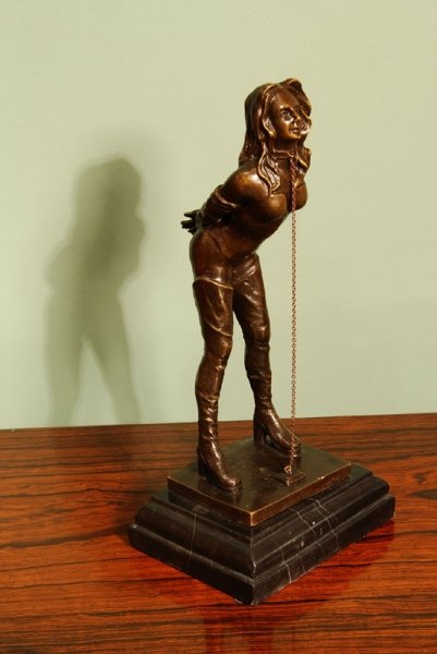 Sexy Chained Submissive Bronze Sculpture Bruno Zach | Ref. no. 01310 | Regent Antiques