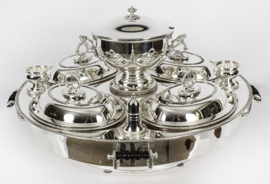 Silver plated tray | Lazy Susan silver tray | Ref. no. 01360 | Regent Antiques