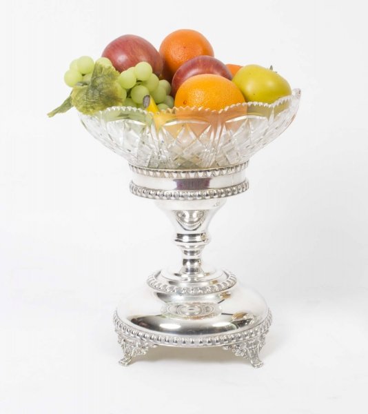 English Silver Plate & Cut Glass Comport / Centrepiece | Ref. no. 01364 | Regent Antiques