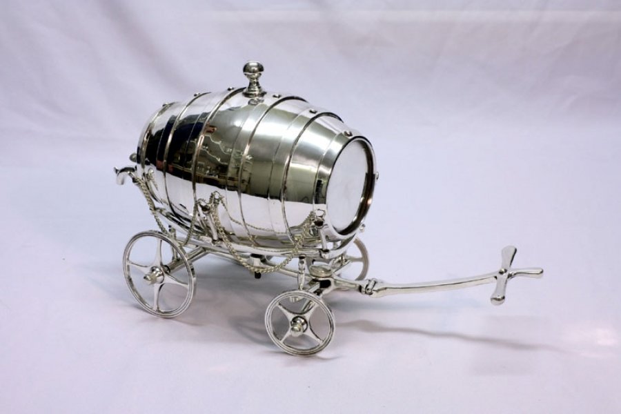 Unusual English Silver Plated Brandy Cart | Ref. no. 01372 | Regent Antiques