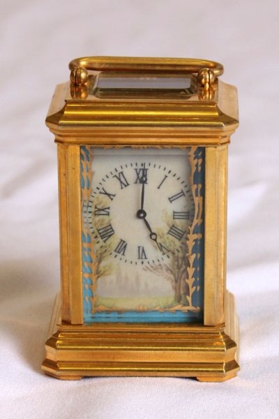 Brass Carriage Clock Hand Painted  & Gilded | Ref. no. 01400 | Regent Antiques