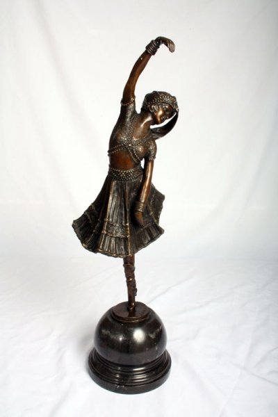 Stunning Art Deco Bronze Dancing Girl Statue Chiparus | Ref. no. 01460 | Regent Antiques