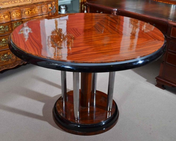 Stunning Art Deco Rosewood Round Dining Table | Ref. no. 01468b | Regent Antiques