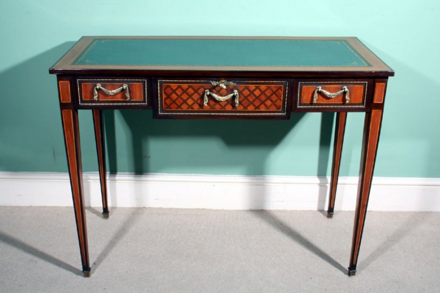 Elegant Italian Parquetry Small Mahogany Writing Table | Ref. no. 01479 | Regent Antiques