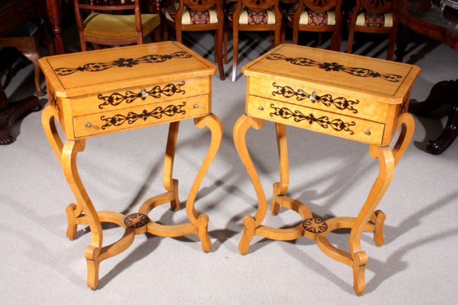 Stunning Pair Charles X Side Tables / Bedside Cabinets | Ref. no. 01555 | Regent Antiques